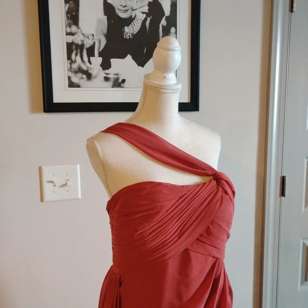 Christian Siriano for Azazie Draped One Shoulder Gown Formal Women's Size 18 - Picture 5 of 9